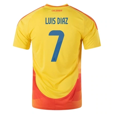 LUIS DIAZ Colombia Copa America Home Yellow Soccer Jersey 2024