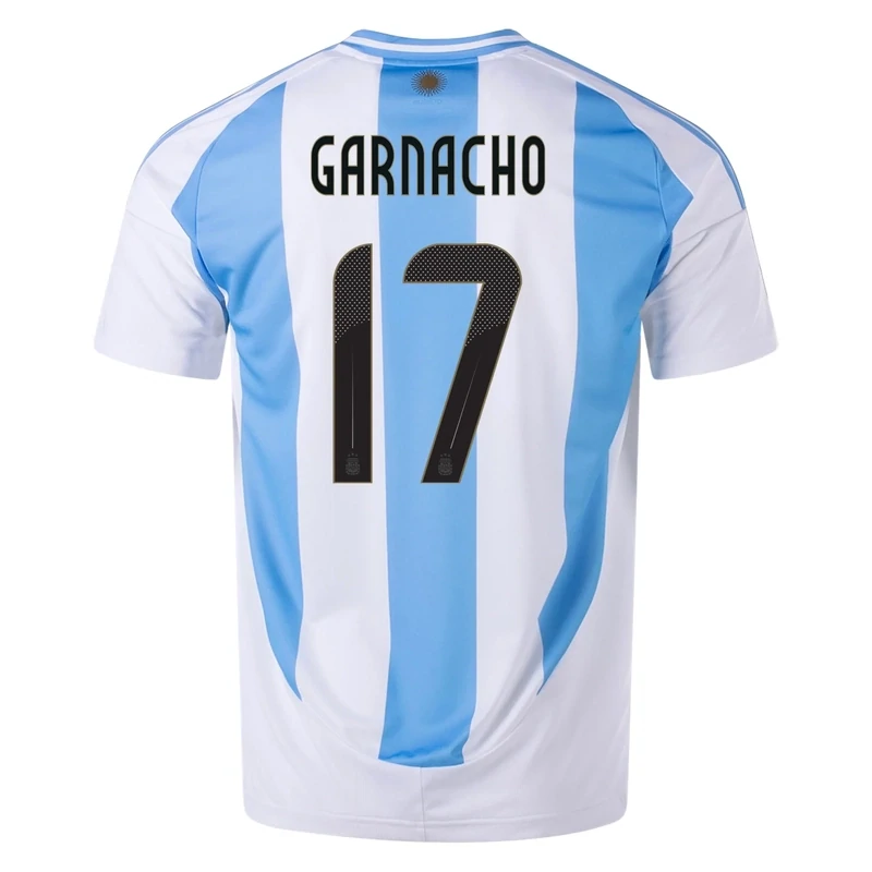 Alejandro Garnacho Argentina Copa America 2024 Home Jersey with Champion Badge