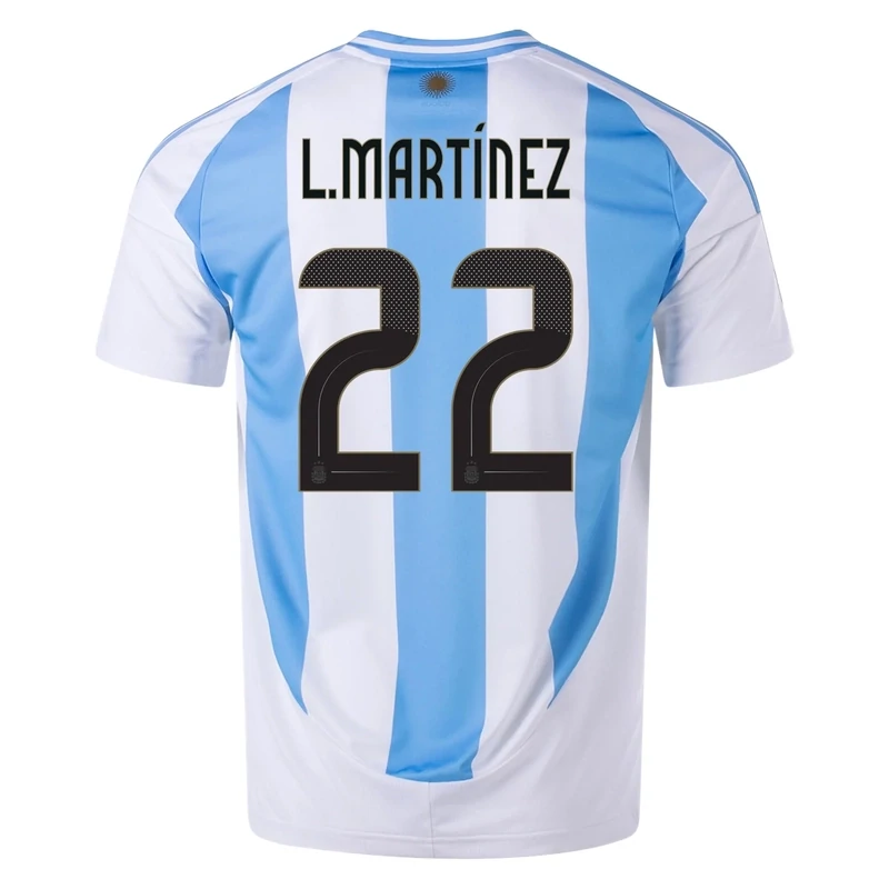 Lautaro Martinez Argentina Copa America 2024 Home Jersey with Champion Badge