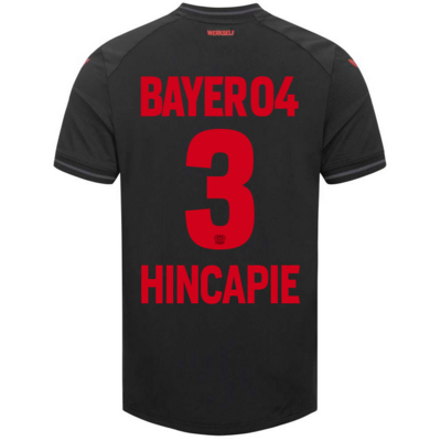 Bayer 04 Leverkusen Home Black Soccer Jersey 23/24 Hincapié