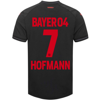 Bayer 04 Leverkusen Home Black Soccer Jersey 23/24 HOFMANN