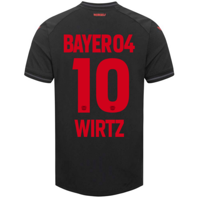 Bayer 04 Leverkusen Home Black Soccer Jersey 23/24 WIRTZ