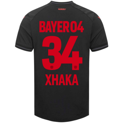 Bayer 04 Leverkusen Home Black Soccer Jersey 23/24 XHAKA