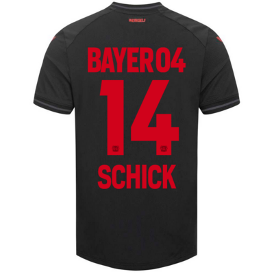 Bayer 04 Leverkusen Home Black Soccer Jersey 23/24 SCHICK