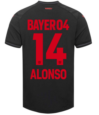 Bayer 04 Leverkusen Home Black Soccer Jersey 23/24 ALONSO
