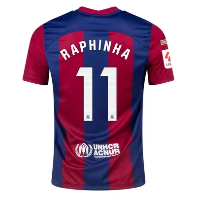 Barcelona Home Soccer Jersey Shirt 23-24 RAPHINHA #11