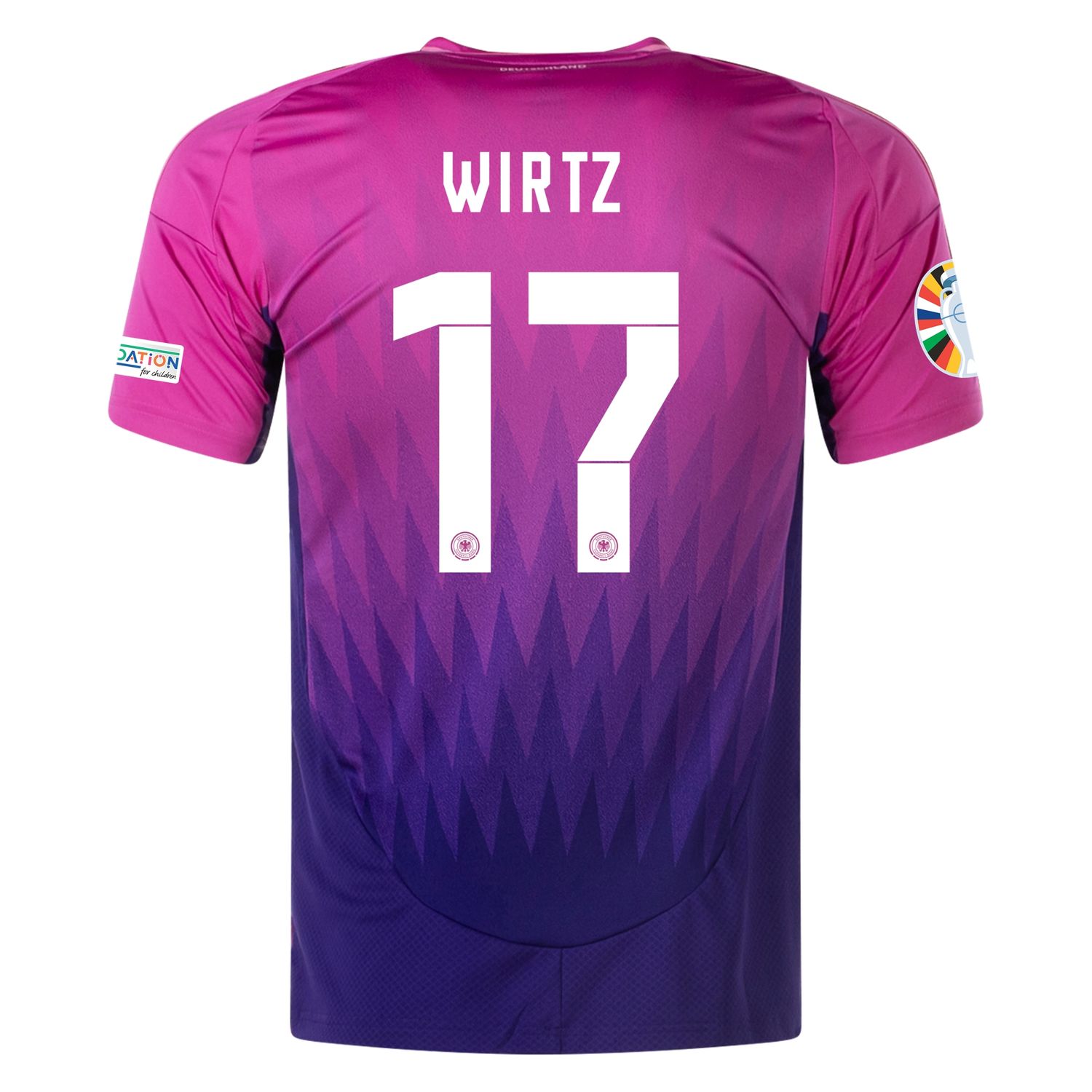 Florian Wirtz Germany Euro Cup Away Pink Jersey 2024