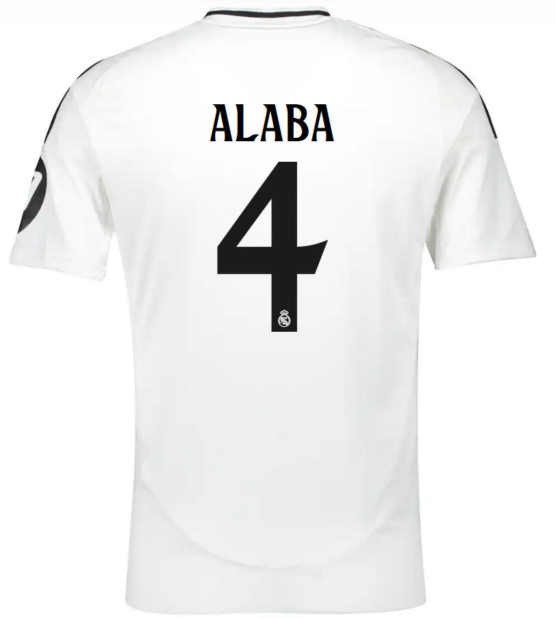 ALABA #4 Real Madrid Home Soccer Jersey 24-25