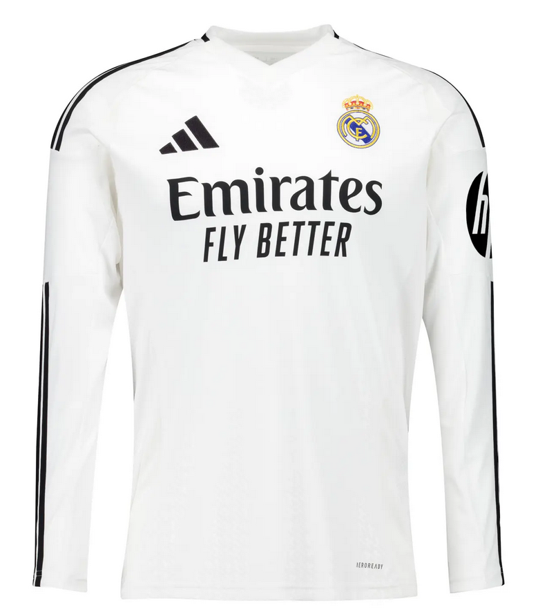 Real Madrid Home Soccer Jersey 24-25 Long Sleeve
