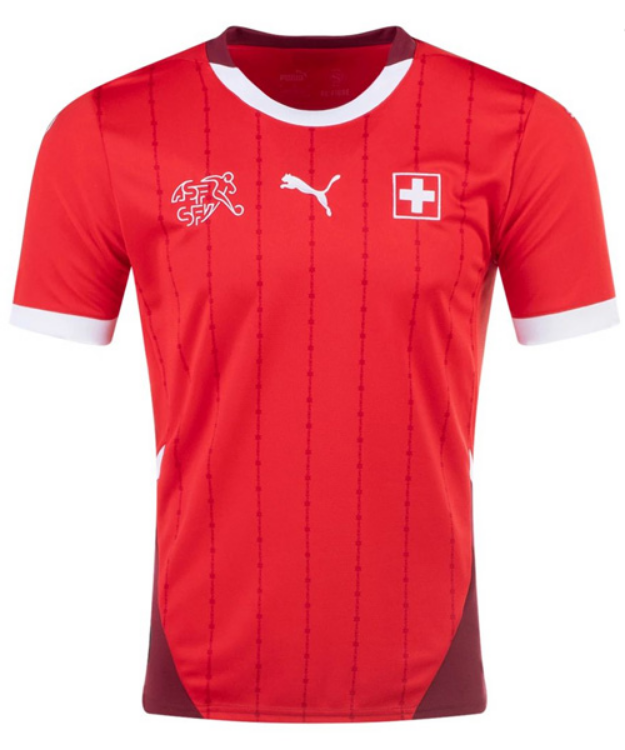 Switzerland Home Red Euro Jersey 2024