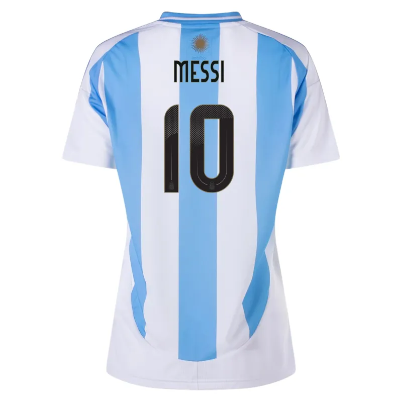 Women's Argentina Copa America 2024 Home Jersey with Champion Badge Lionel Messi