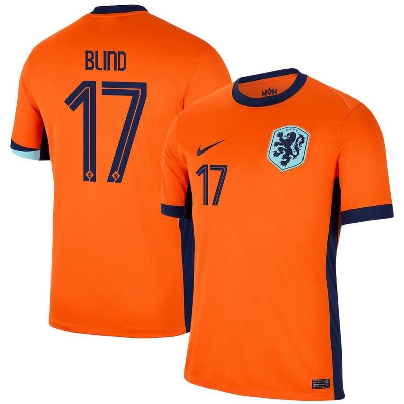 Netherlands Euro Cup Home Soccer Jersey 2024 BLIND #17