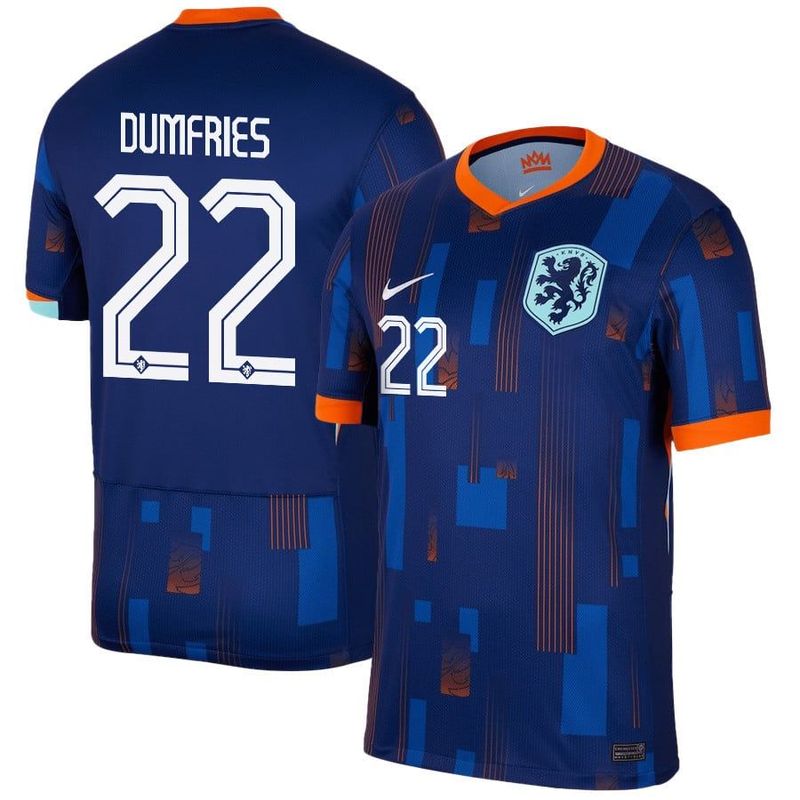 Netherlands Euro Cup Away Soccer Jersey 2024 DUMFRIES #22
