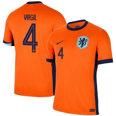 Netherlands Euro Cup Home Soccer Jersey 2024 VIRGIL #4