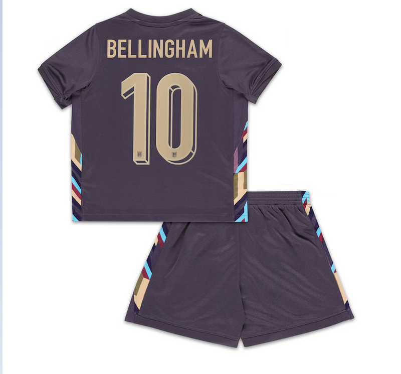 JUDE BELLINGHAM England Euro Away Soccer Kids Kit 2024