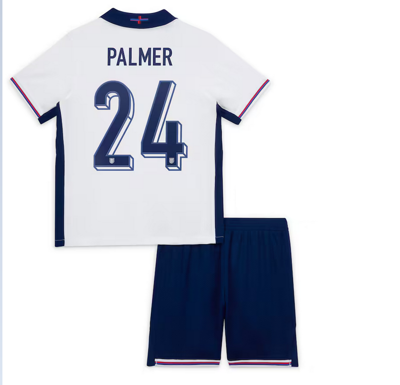 COLE PALMER England Euro Home Soccer Kids Kit 2024