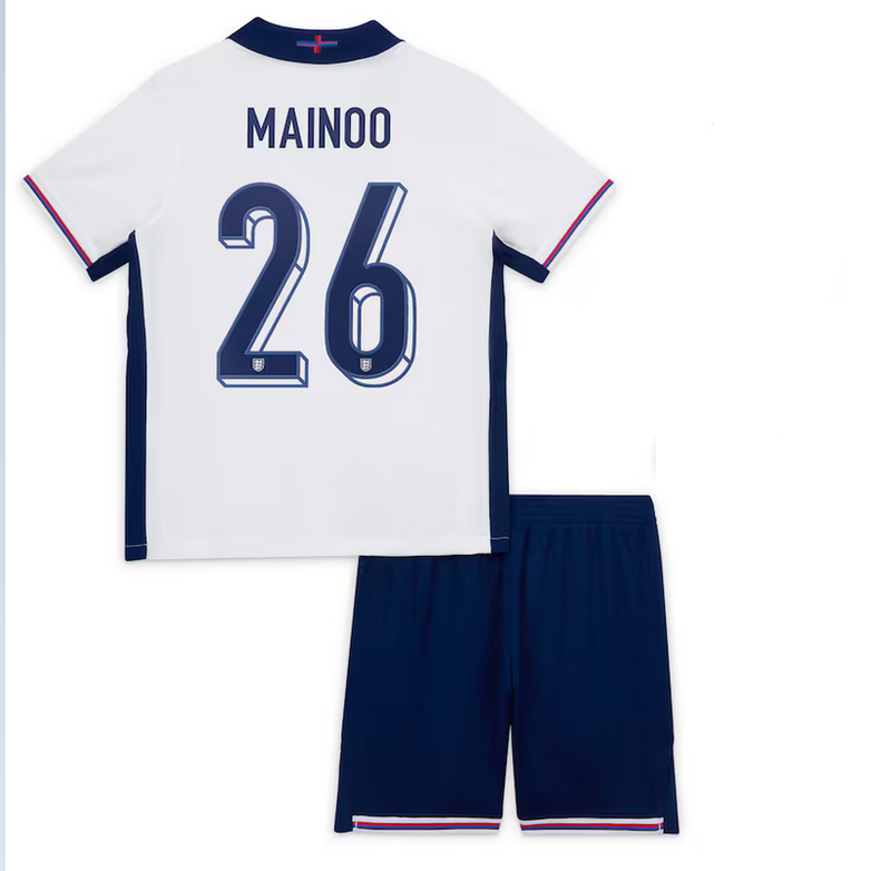 KOBEE MAINOO England Euro Home Soccer Kids Kit 2024