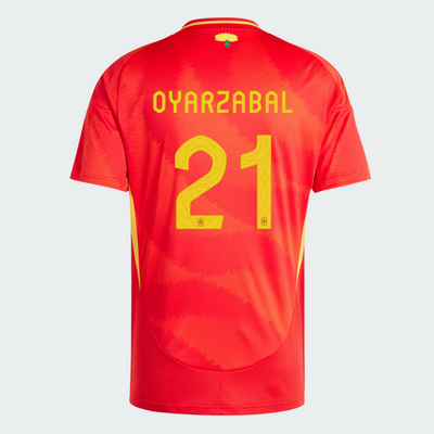 Spain Euro Cup Home Jersey 2024 OYARZABAL #21