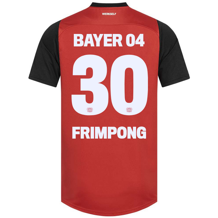 FRIMPONG Bayer 04 Leverkusen Home Red Soccer Jersey 24-25