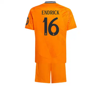 Real Madrid Away Jersey Kids Kit 24-25 ENDRICK #16