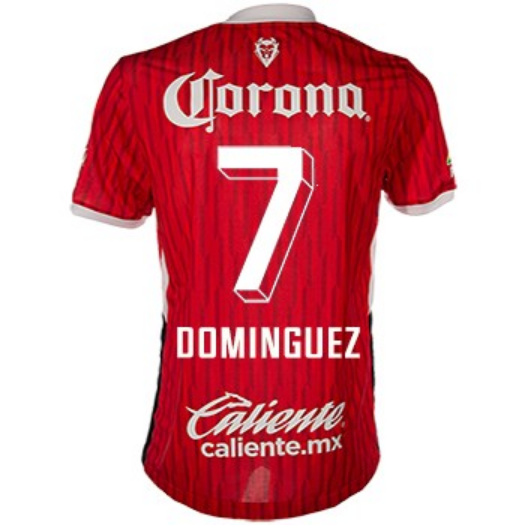 Dominguez #7 Toluca Home Red Soccer Jersey 24-25