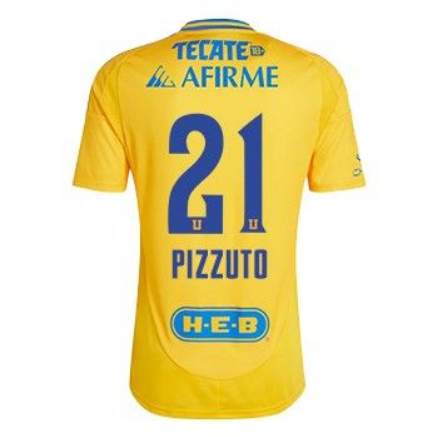 Pizzuto #21 Tigres UANL Home Soccer Jersey 24-25
