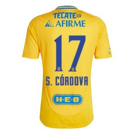 S. Cordova #17 Tigres UANL Home Soccer Jersey 24-25