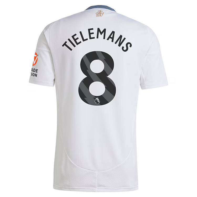 Tielemans #8 Aston Villa Away White Soccer Jersey 24-25