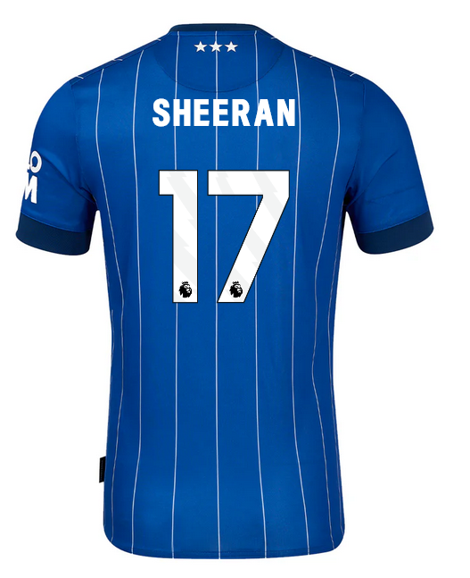 Sheeran #17 Ipswich Town Home Soccer Jersey 24-25 Sheeran #17 Ipswich Town Home Soccer Jersey 24-25