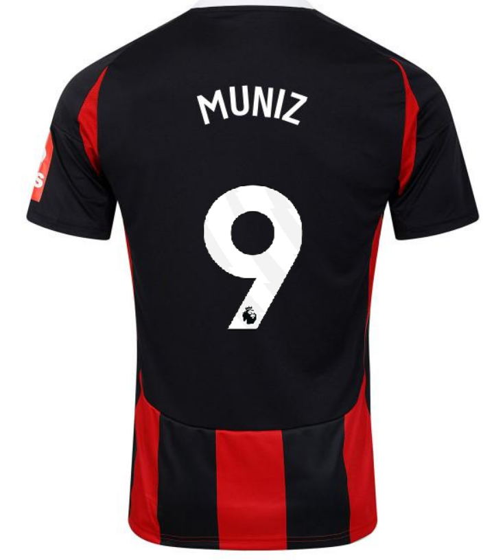 Muniz #9 Fulham Away Soccer Jersey 24-25