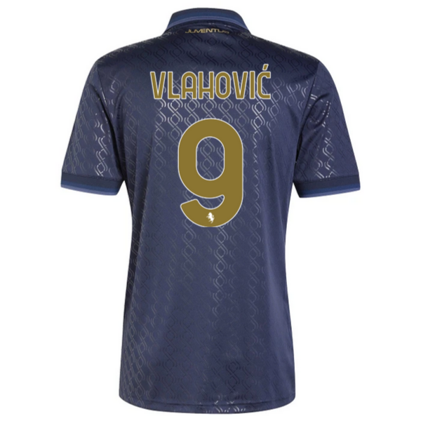 Vlahovic #9 Juventus Third Navy Soccer Jersey 24-25