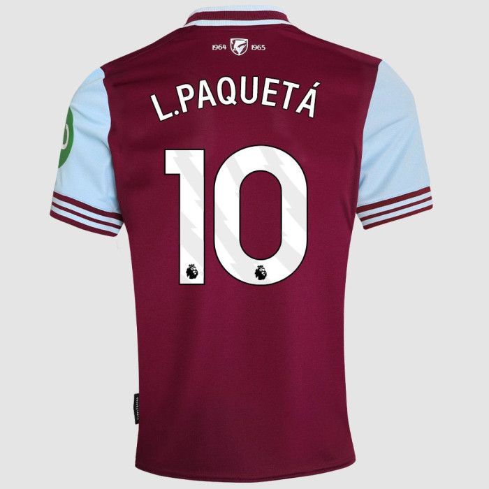 L. Paqueta #10 West Ham United Home Soccer Jersey 24-25