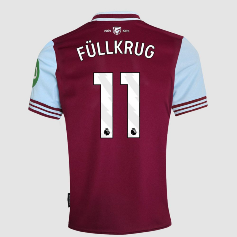 Fullkrug #11 West Ham United Home Soccer Jersey 24-25