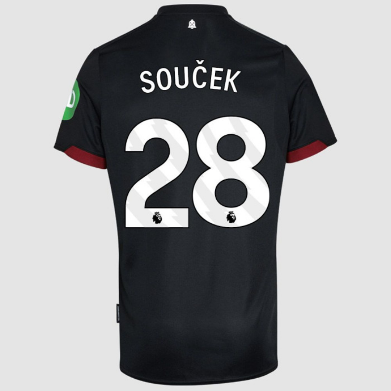 Soucek #28 West Ham United Away Black Soccer Jersey 24-25