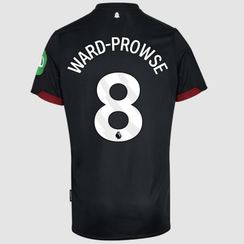 Ward-Prowse #8 West Ham United Away Black Soccer Jersey 24-25