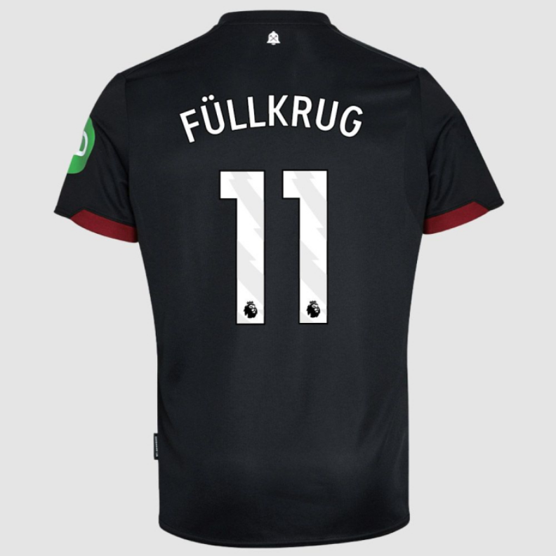 Fullkrug #11 West Ham United Away Black Soccer Jersey 24-25