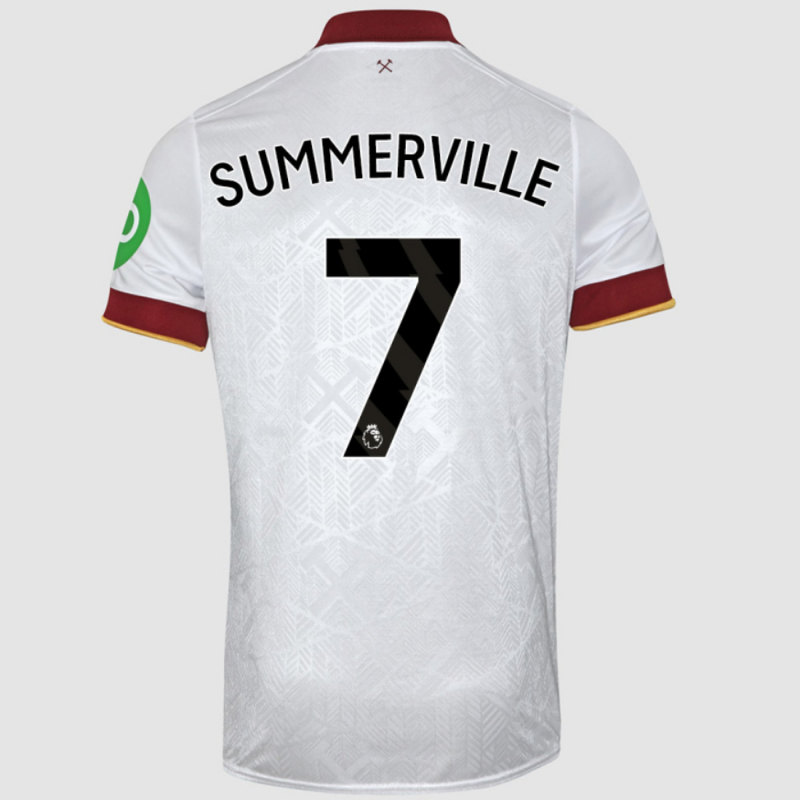 Summerville #7 West Ham United Third White Soccer Jersey 24-25