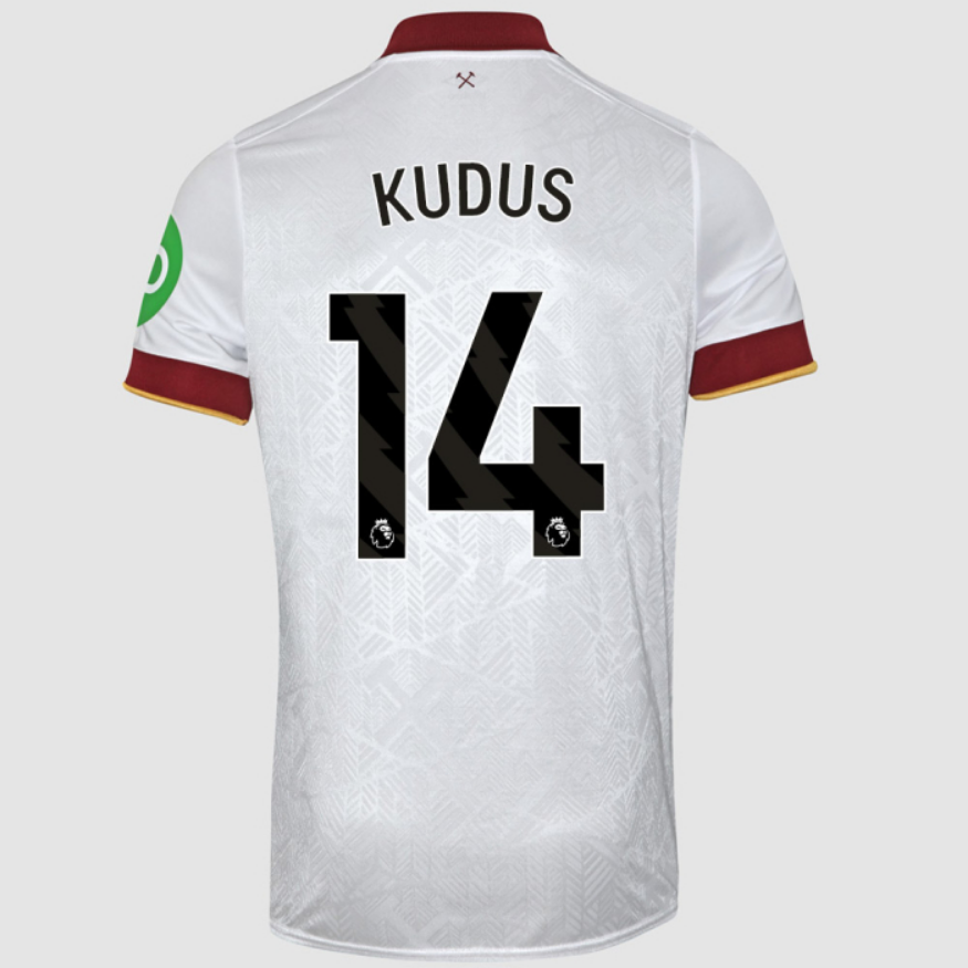 Kudus #14 West Ham United Third White Soccer Jersey 24-25