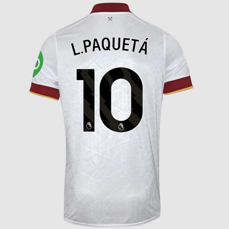 L. Paqueta #10 West Ham United Third White Soccer Jersey 24-25