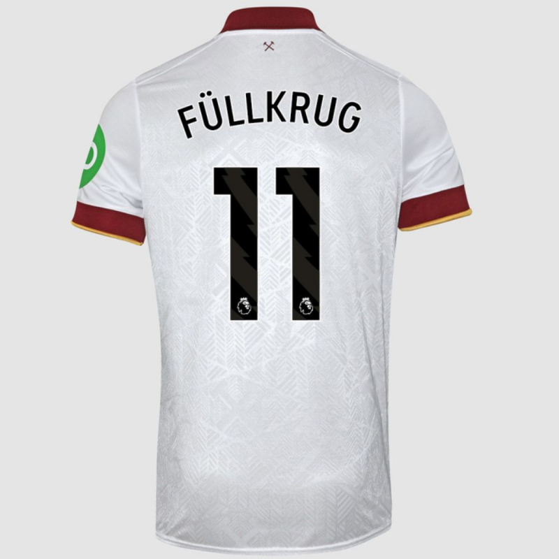 Fullkrug #11 West Ham United Third White Soccer Jersey 24-25