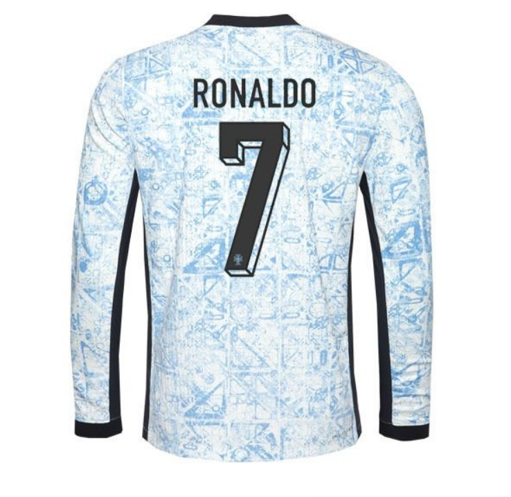 Cristiano Ronaldo Portugal Euro 2024 Away Long Sleeve Jersey Player Version