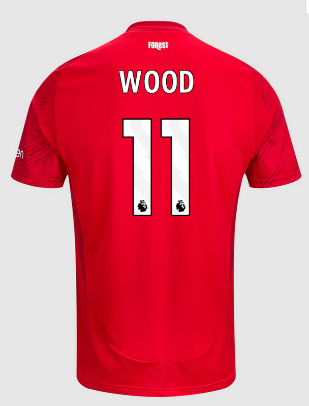 Wood #11 Nottingham Forest F.C. Home Soccer Jersey 24-25