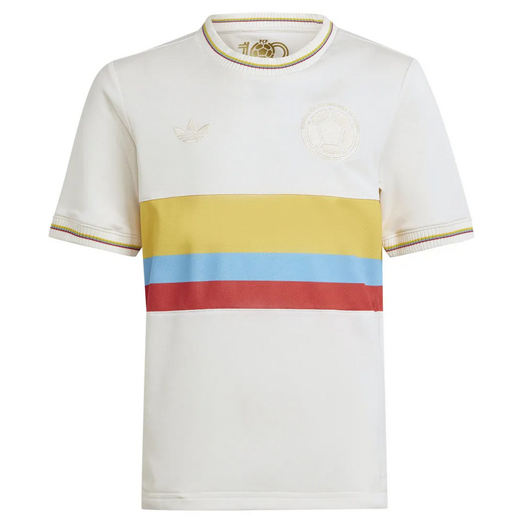 Colombia 100th Anniversary White Soccer Jersey 2024