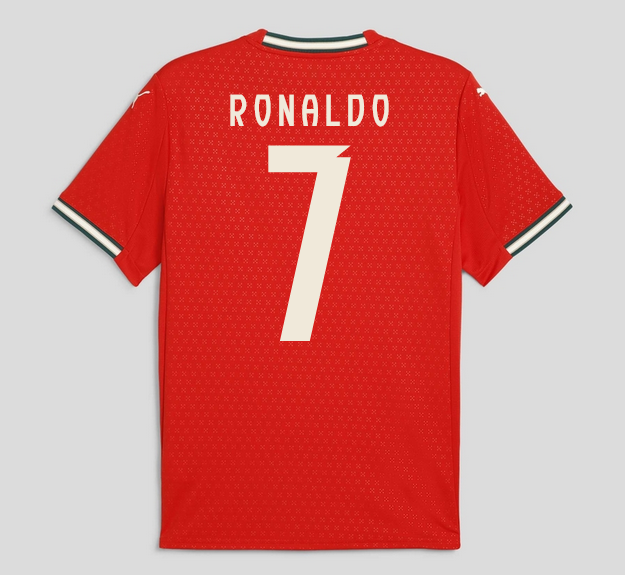Ronaldo #7 Portugal Home Red Soccer Jersey 2025