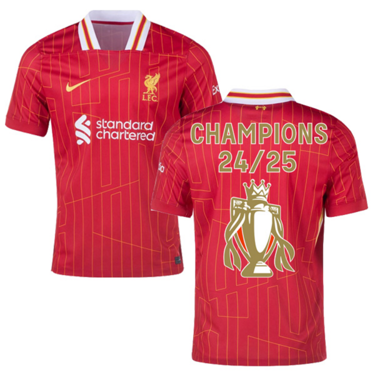 Liverpool Home Jersey Champions 24/25 Cup Print