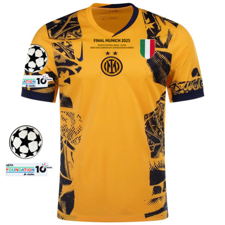 Inter Milan Third Yellow UCL Final Jersey 24-25