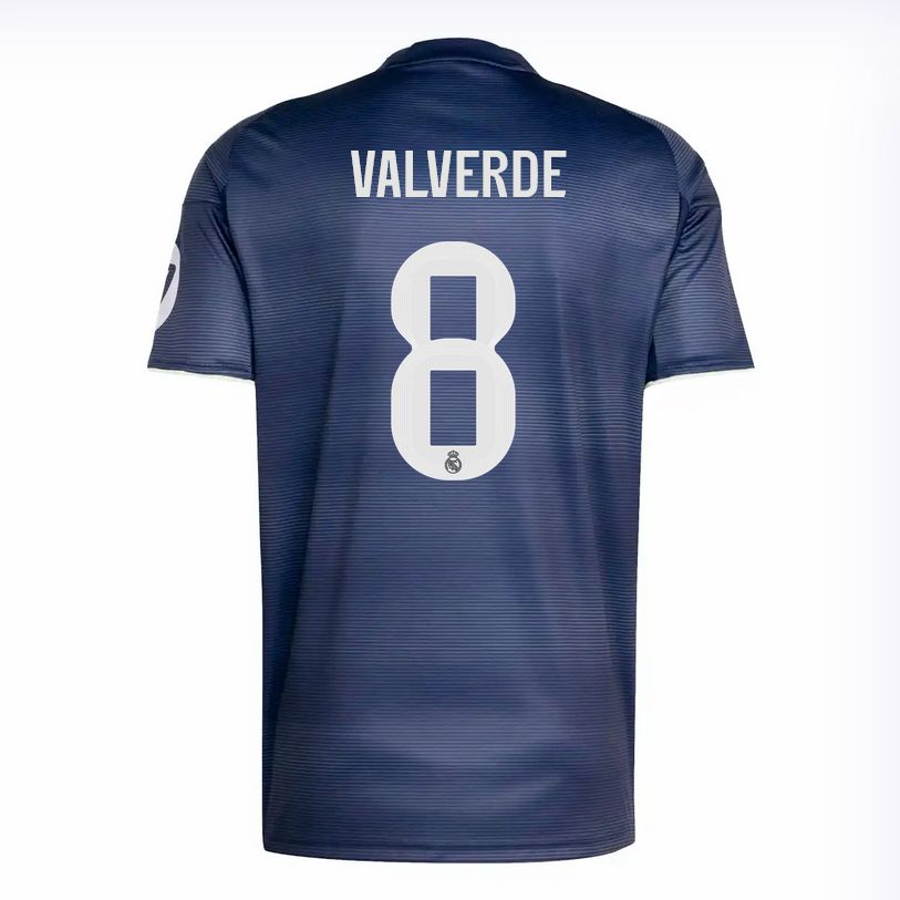 Real Madrid Away Navy Soccer Jersey 25-26 VALVERDE #8