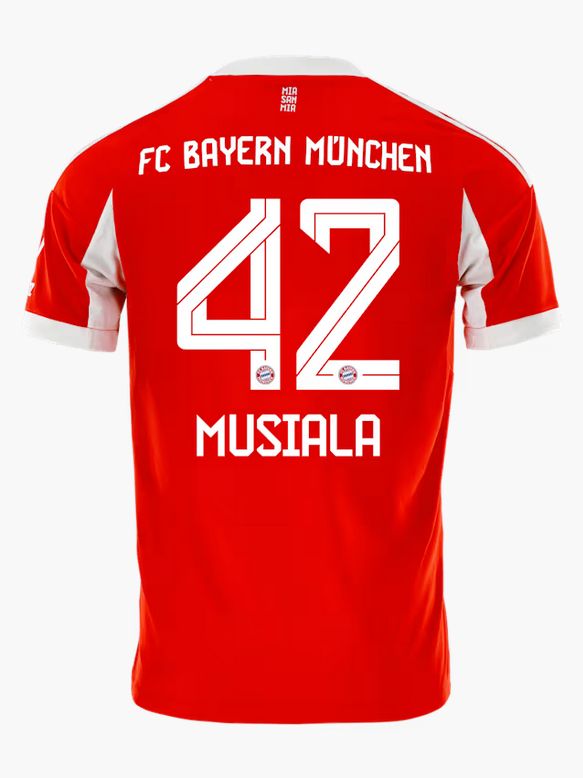Bayern Munich Home Red Soccer Jersey 25-26 Musiala #42