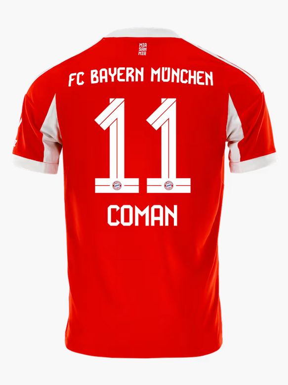 Bayern Munich Home Red Soccer Jersey 25-26 Coman #11