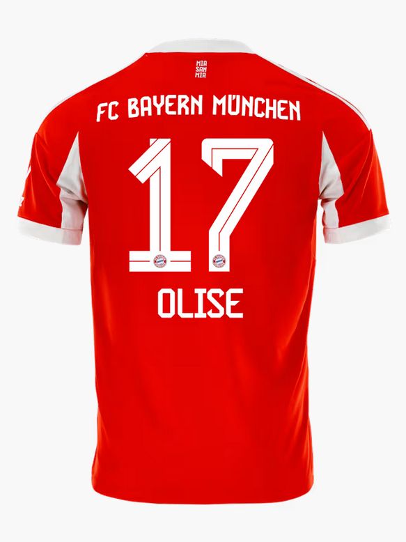 Bayern Munich Home Red Soccer Jersey 25-26 Olise #17